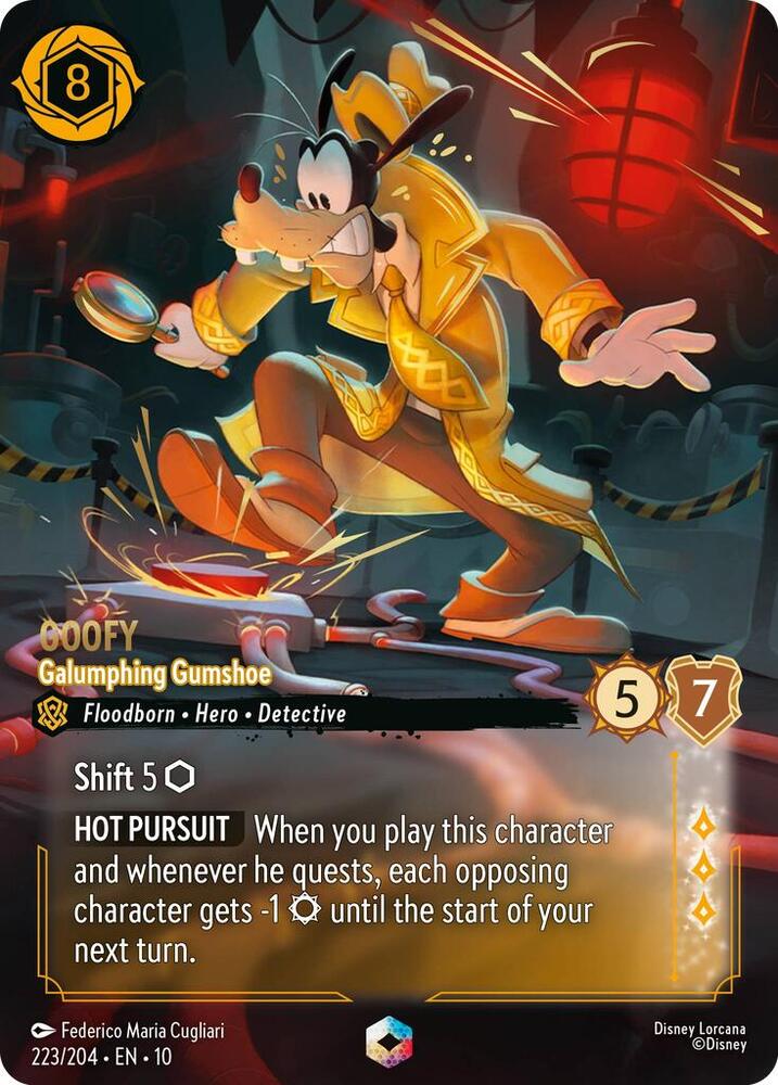 Goofy - Galumphing Gumshoe Enchanted Disney Lorcana Whispers in the Well 223/204 NM