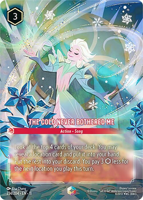 The Cold Never Bothered Me - Enchanted Disney Lorcana Winterspell 234/204 NM