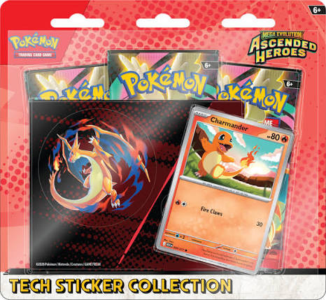 Ascended Heroes Tech Sticker Collection — Charmander — 3 packs
