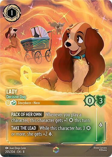 Lady - Decisive Dog Enchanted Disney Lorcana Reign of Jafar 205/204 NM