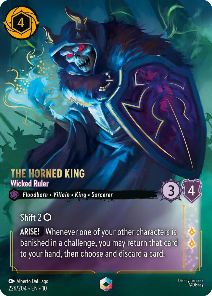 The Horned King - Wicked Ruler Enchanted Disney Lorcana Whispers in the Well 226/204 NM