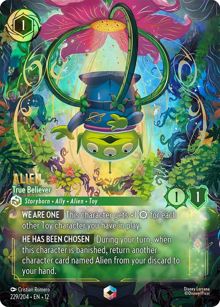 Alien - True Believer Enchanted Disney Lorcana Wilds Unknown 229/204 NM