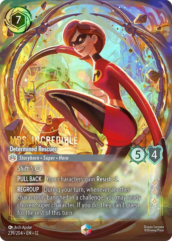 Mrs. Incredible - Determined Rescuer Enchanted Disney Lorcana Wilds Unknown 239/204 NM