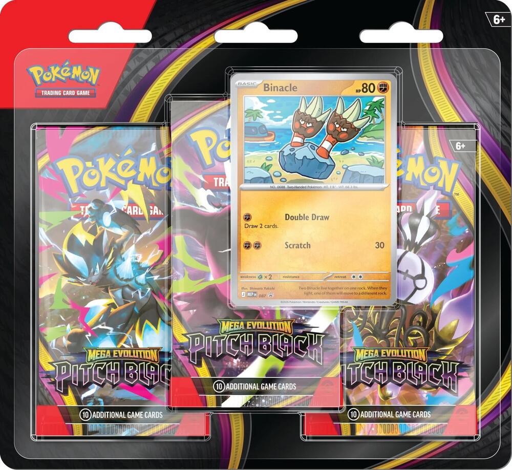Pitch Black 3-Pack Blister - Binacle - 3 packs