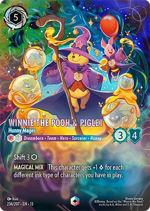 Winnie the Pooh & Piglet - Hunny Mages Enchanted Disney Lorcana Attack of the Vine! 234/207 NM