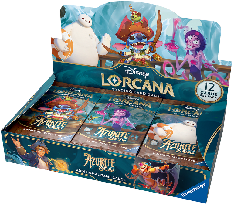 Disney Lorcana Azurite Sea Set 6 booster display artwork