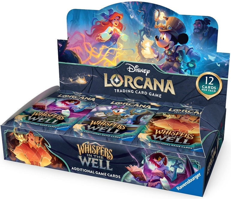Disney Lorcana Whispers in the Well Set 10 booster display artwork